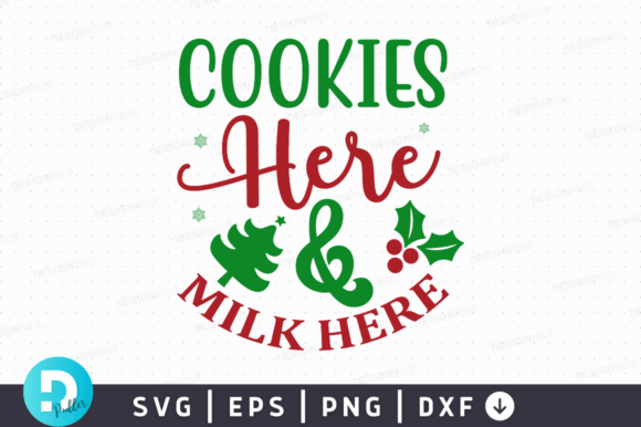 Cookies Here Milk Here SVG Design