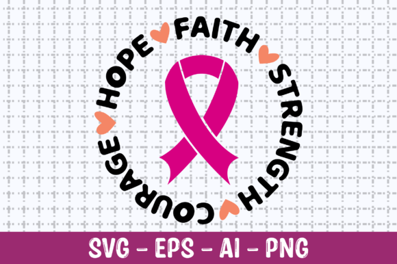 Hope Faith Strength Courage SVG