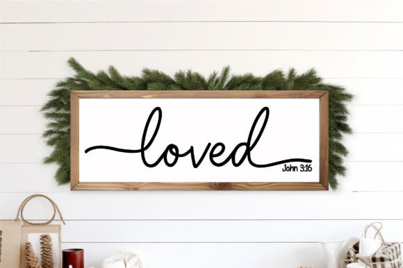 Loved Christian Wood Sign Svg