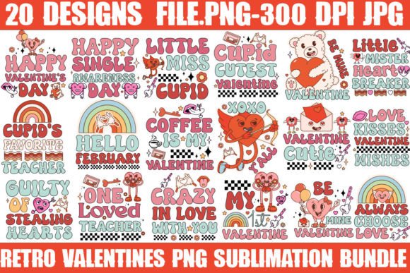Retro Valentines Sublimation Bundle