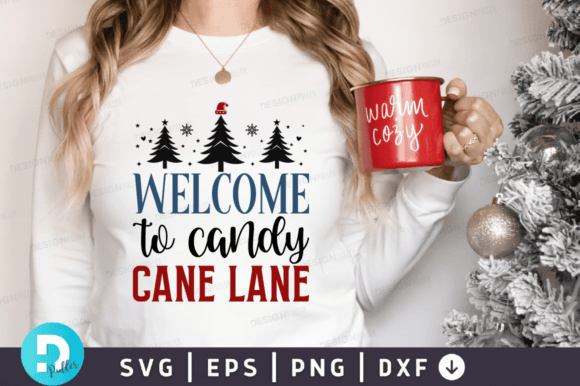 Welcome to Candy Cane Lane SVG Design